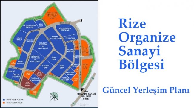 Rize Organize Sanayi Bölgesi Güncel Yerleşim Planı...